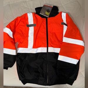 High-Visibility Orange and Black Jacket